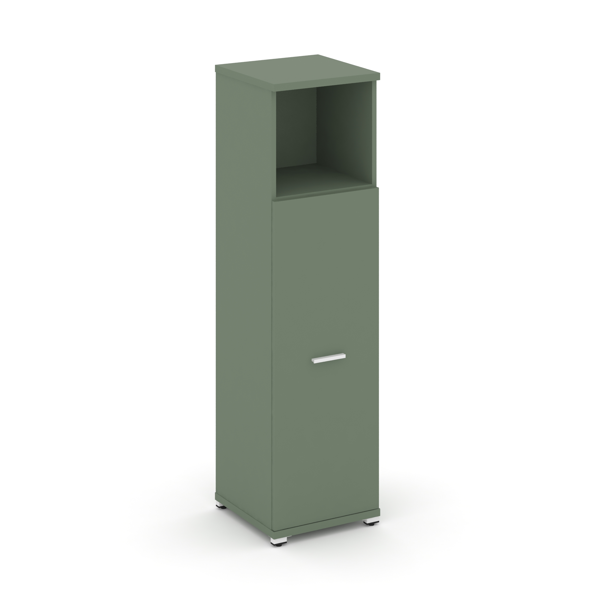 Концепт Шкаф 1 узкая секция, 4 ниши CN.STU-413 W Кобо/Металл Белый 420*420*1554