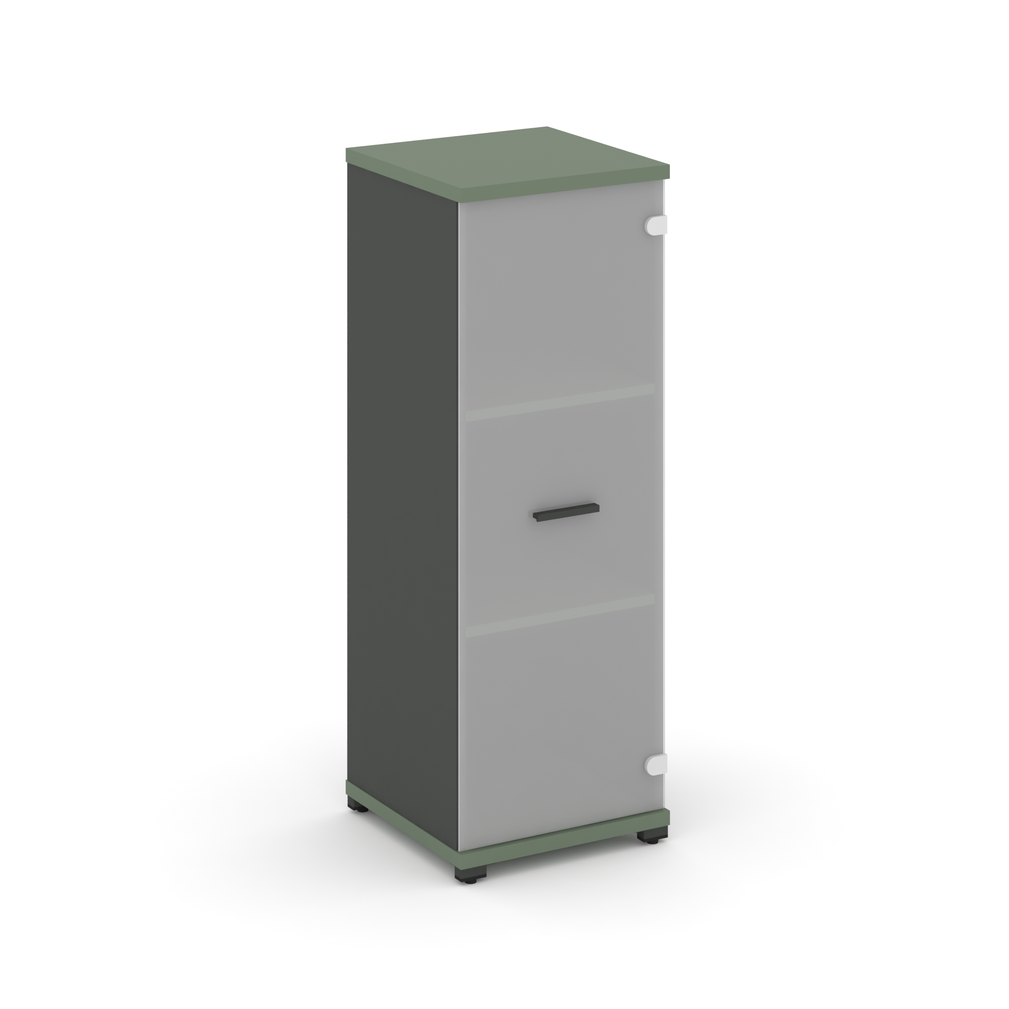 Концепт Шкаф 1 узкая секция, 3 ниши CN.STU.E-316 SM A Кобо/Антрацит/Металл Антрацит/Сатин 420*420*11