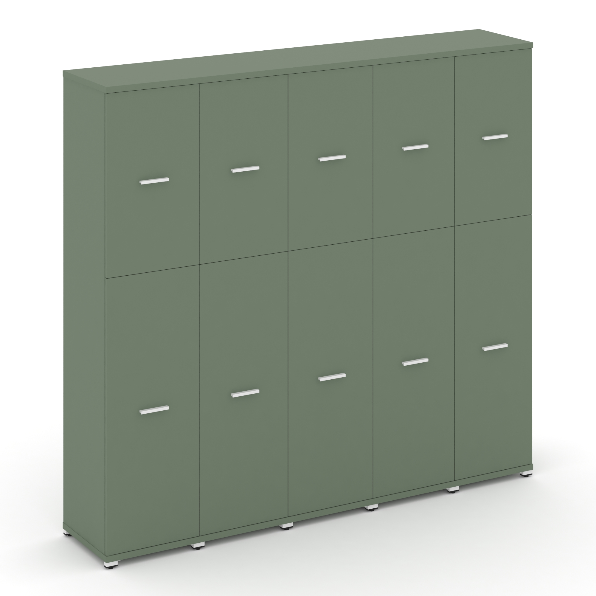 Концепт Шкаф 5 узких секций, 5 ниш CN.STU-555 W Кобо/Металл Белый 2084*420*1922