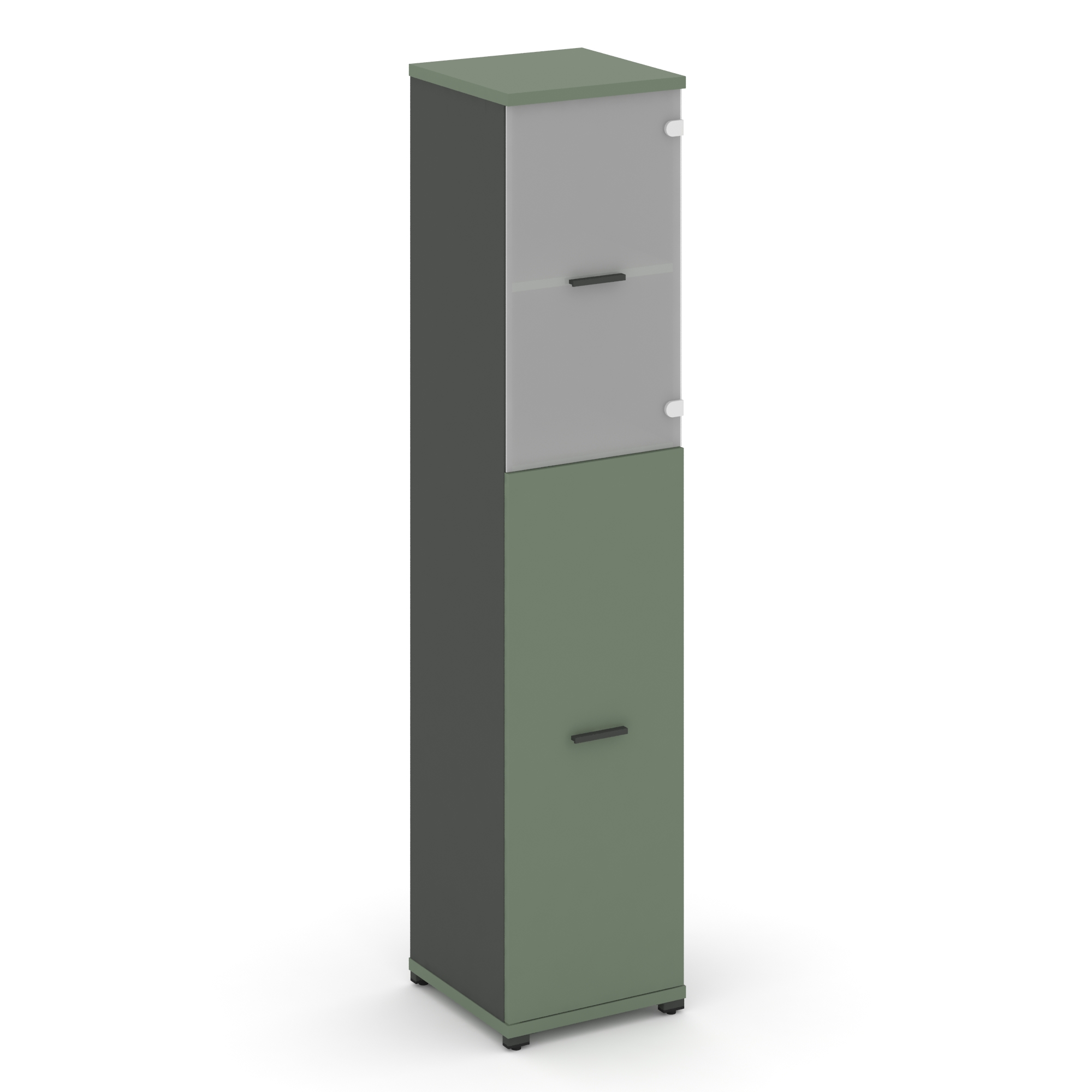 Концепт Шкаф 1 узкая секция, 5 ниш CN.STU.E-515 SM A Кобо/Антрацит/Металл Антрацит/Сатин 420*420*192