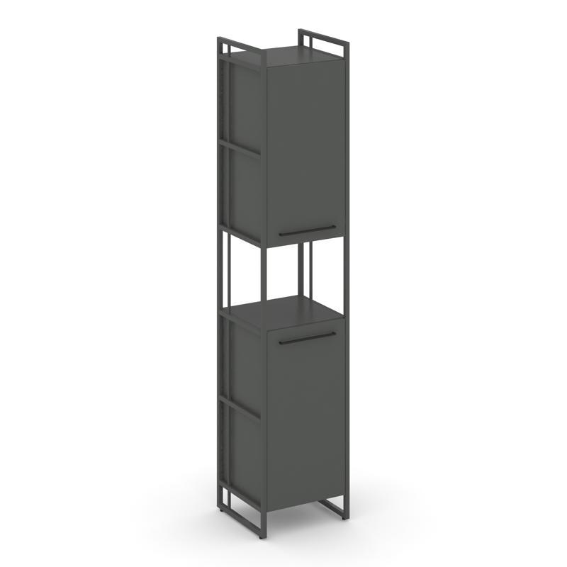 Рифт Шкаф 5 ниш узкий RF.SU-52 (U) Антрацит NEW/Металл Антрацит/Черный Ручки 420*396*2010