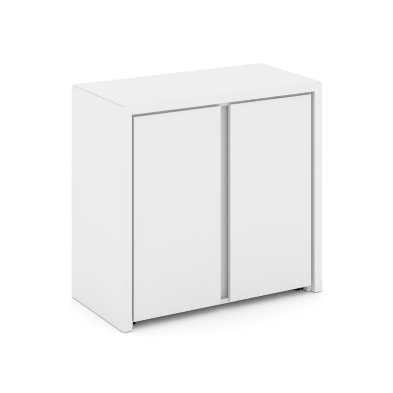 Корнер Шкаф низкий широкий COR.ST-3.1 Белый Бриллиант/Белый 900*450*845