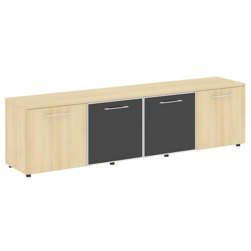 Ялта Тумба модульная LT.TS-4.5 black Акация Лорка/Стекло Black 2188*450*580