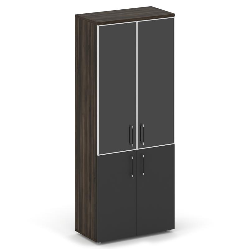 Шифт Шкаф высокий широкий SK.ST-1.2R black Дуб Мали/Антрацит NEW/Стекло Black 800*420*1977