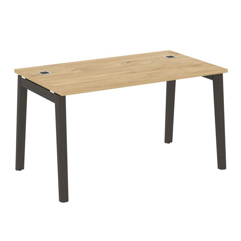 Оникс Вуд Стол руководителя OW.SRR-3.8 Тиквуд Светлый/Дуб Темный/Металл Антрацит 1380*800*750