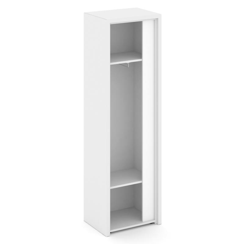 Корнер Гардероб узкий COR.GB-1 (L) Белый Бриллиант/Белый 600*450*2000
