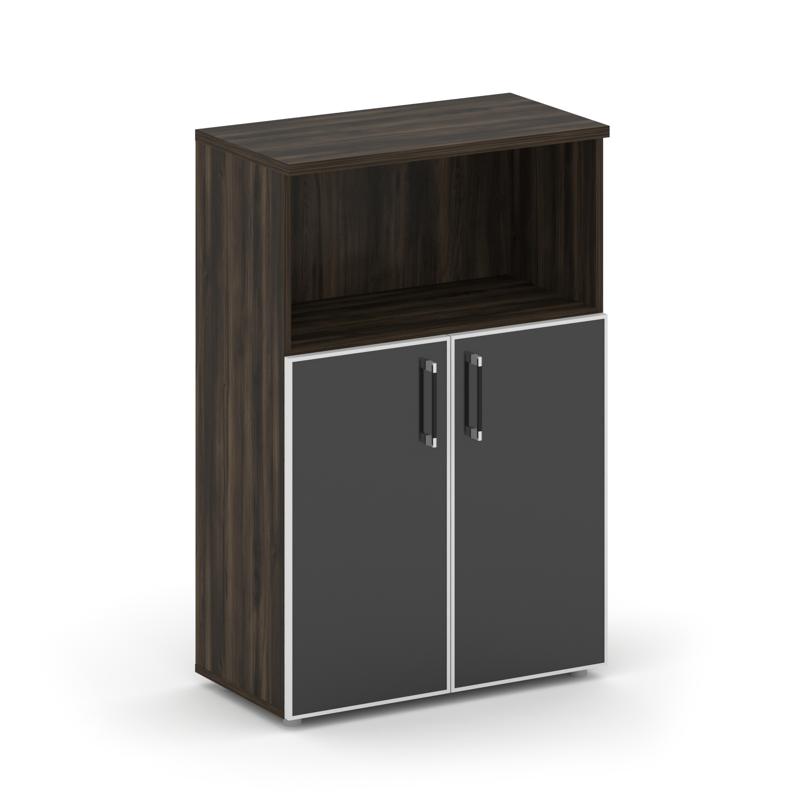 Шифт Шкаф средний широкий SK.ST-2.2R black Дуб Мали/Стекло Black 800*420*1207